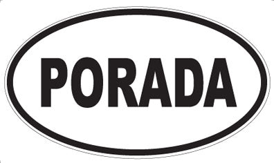 PORADA - Oval Sticker