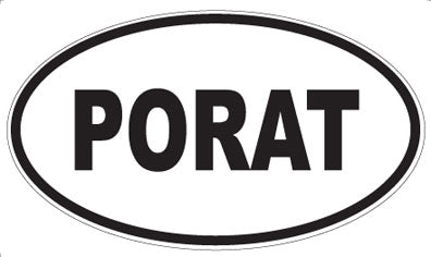 PORAT - Oval Sticker