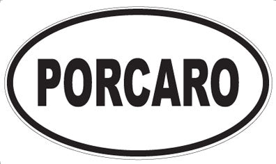 PORCARO - Oval Sticker
