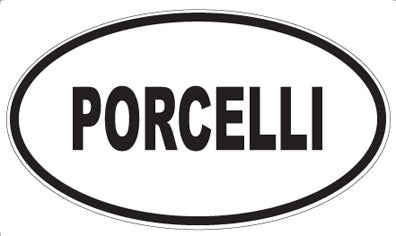 PORCELLI - Oval Sticker