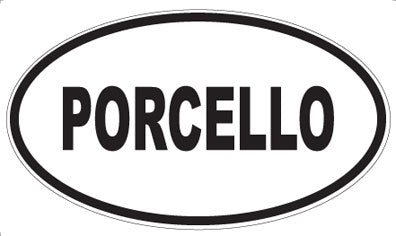 PORCELLO - Oval Sticker