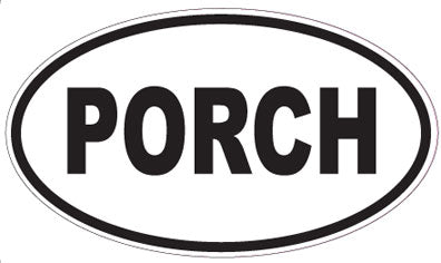 PORCH - Oval Sticker