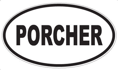 PORCHER - Oval Sticker