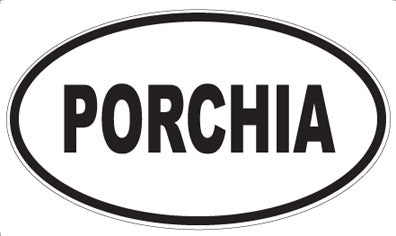 PORCHIA - Oval Sticker