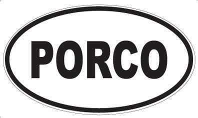 PORCO - Oval Sticker