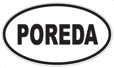POREDA - Oval Sticker