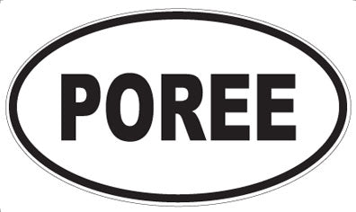 POREE - Oval Sticker
