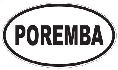 POREMBA - Oval Sticker