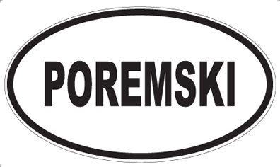 POREMSKI - Oval Sticker