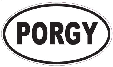 PORGY - Oval Magnet