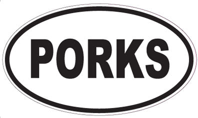 PORKS - Oval Magnet