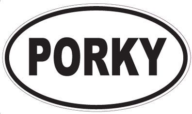 PORKY - Oval Magnet