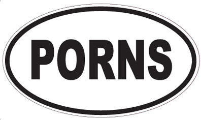 PORNS - Oval Sticker