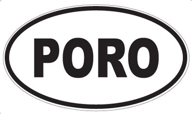 PORO - Oval Sticker