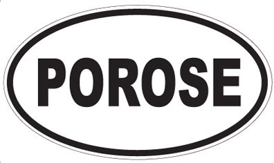 POROSE - Oval Sticker