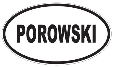 POROWSKI - Oval Sticker