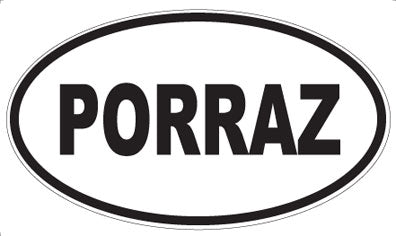 PORRAZ - Oval Sticker