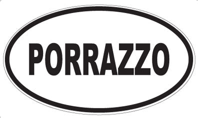 PORRAZZO - Oval Sticker