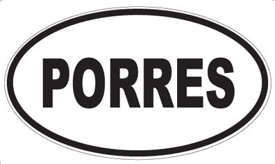 PORRES - Oval Sticker