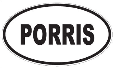 PORRIS - Oval Sticker