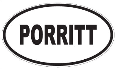 PORRITT - Oval Sticker