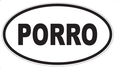 PORRO - Oval Sticker