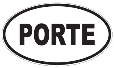 PORTE - Oval Sticker