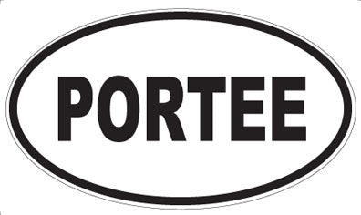 PORTEE - Oval Sticker