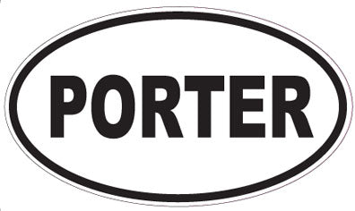 PORTER - Oval Sticker