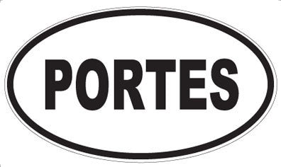 PORTES - Oval Sticker