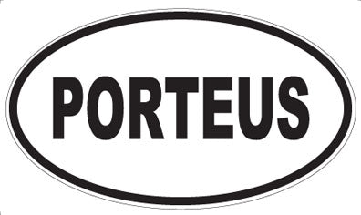 PORTEUS - Oval Sticker