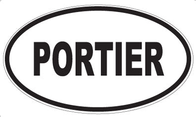 PORTIER - Oval Sticker