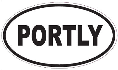 PORTLY - Oval Sticker
