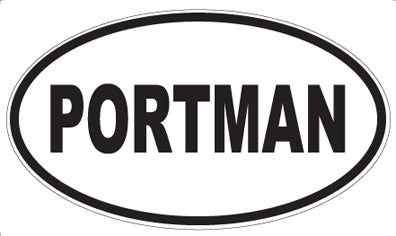PORTMAN - Oval Sticker