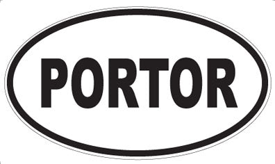 PORTOR - Oval Sticker