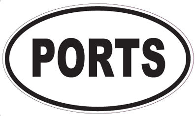 PORTS - Oval Sticker
