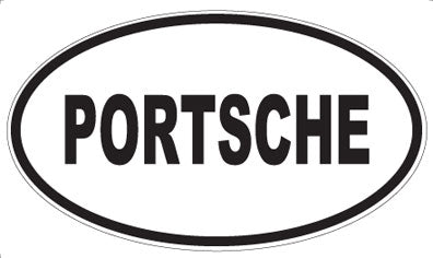 PORTSCHE - Oval Sticker