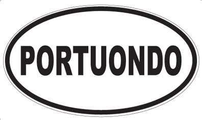 PORTUONDO - Oval Sticker