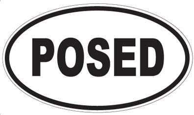 POSED - Oval Sticker