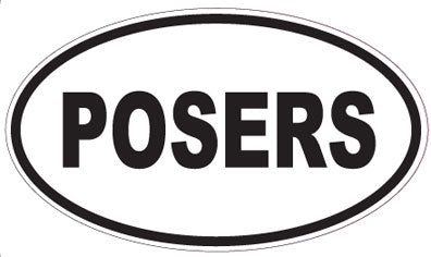 POSERS - Oval Sticker