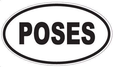 POSES - Oval Sticker