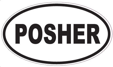 POSHER - Oval Sticker