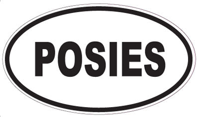 POSIES - Oval Sticker