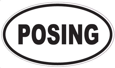 POSING - Oval Sticker