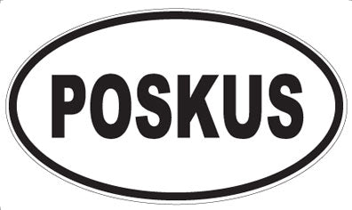 POSKUS - Oval Sticker