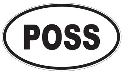 POSS - Oval Sticker