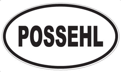 POSSEHL - Oval Sticker