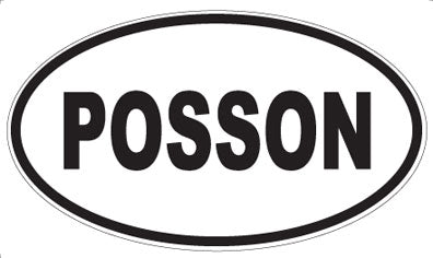POSSON - Oval Sticker