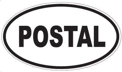 POSTAL - Oval Sticker