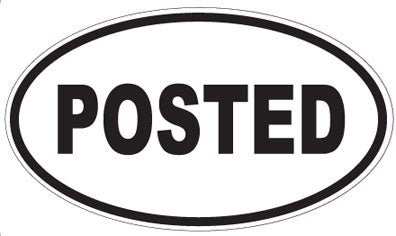 POSTED - Oval Sticker